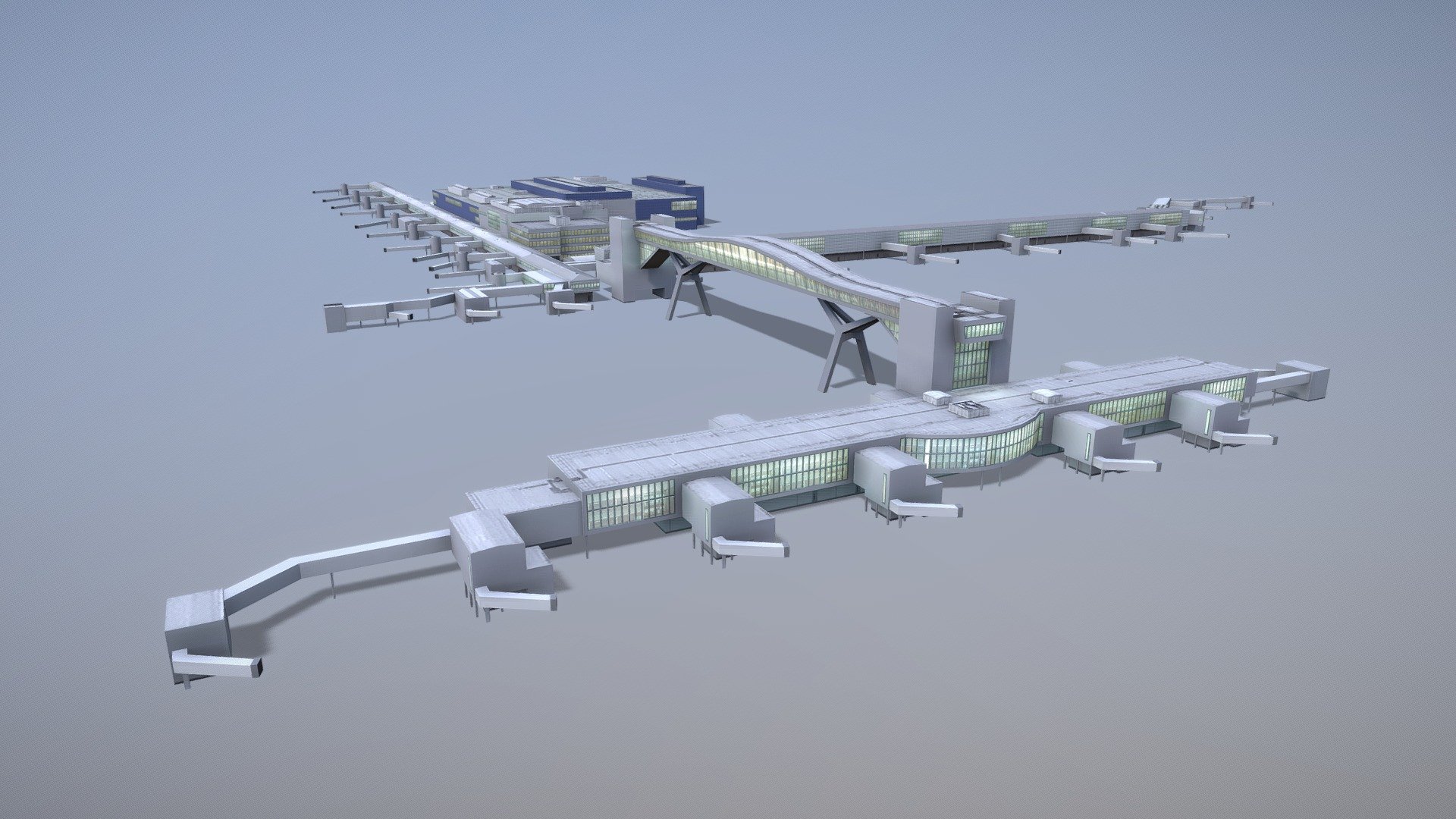 Terminal EGKK_North_Terminal Gatwick Airport 3d model