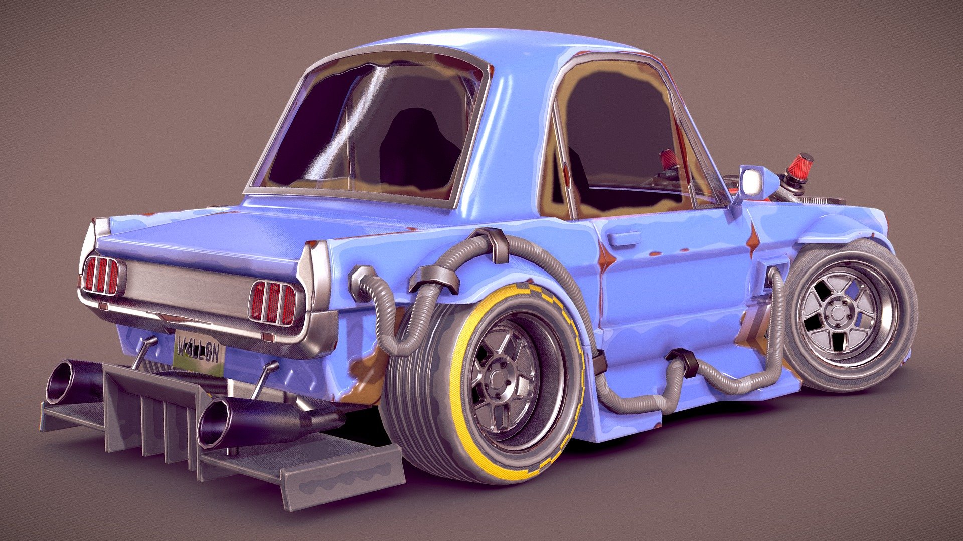 Stylized Mustang 3d model