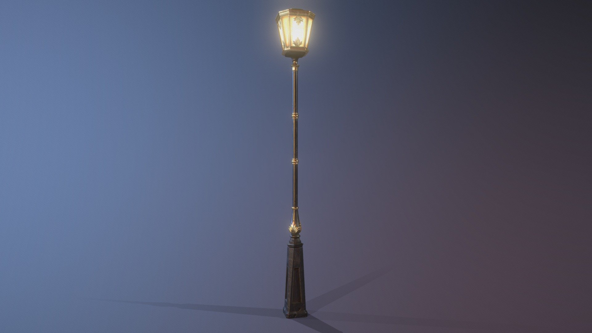 Victorian Street Lamp 3d model