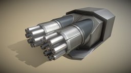 Futuristic Gatling Gun Module