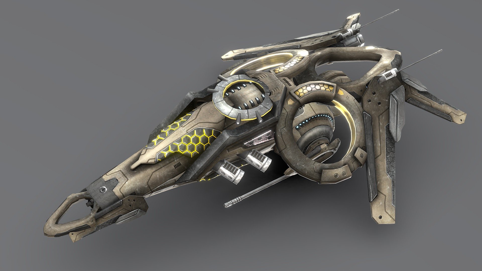 Drone V2 Sci Fi 3d model