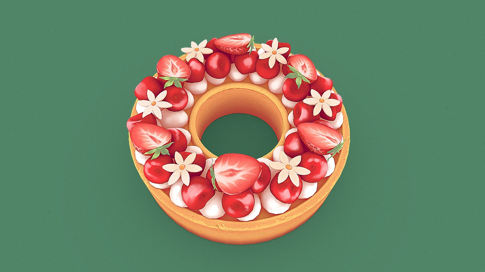 Wreath Tart ~ 3d model