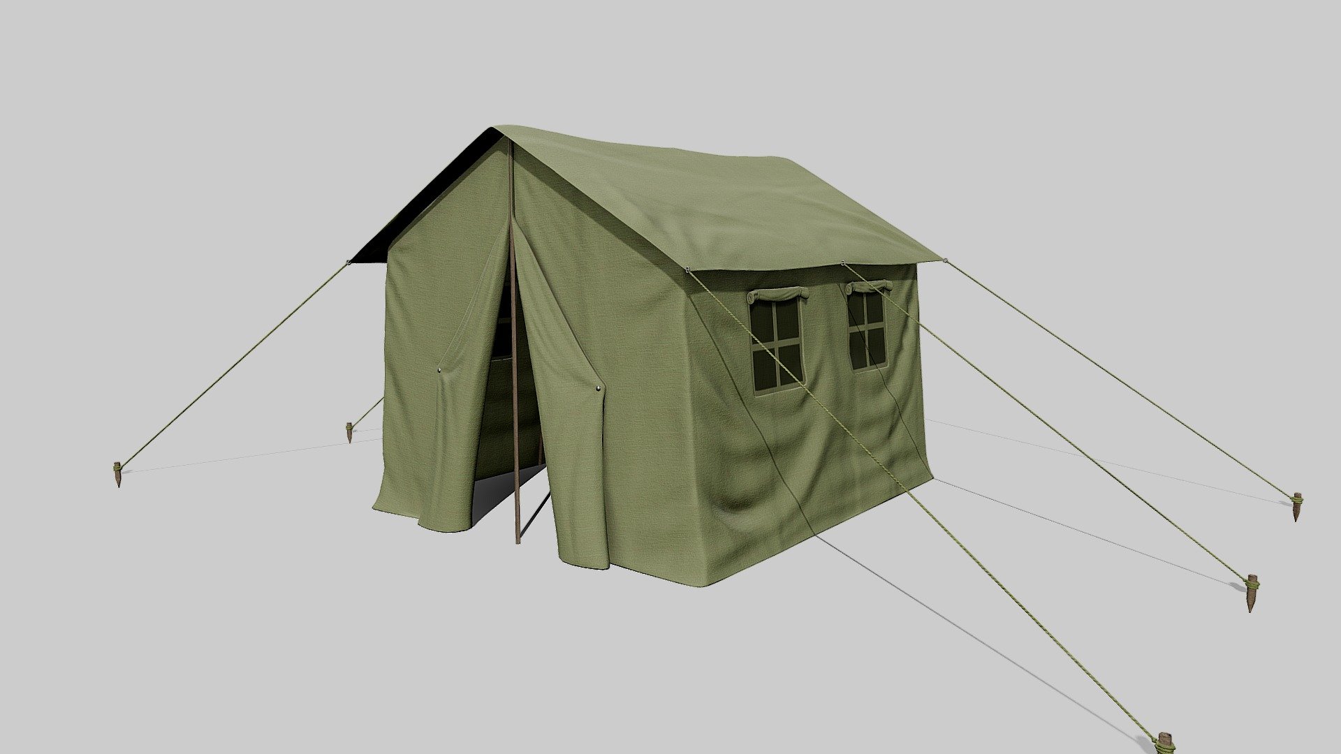 Military Tent Green 3d model