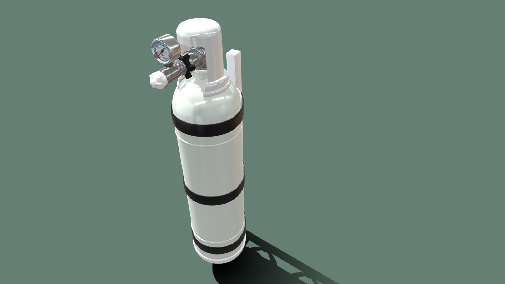 Medicine Oxygen Bottle 3d model