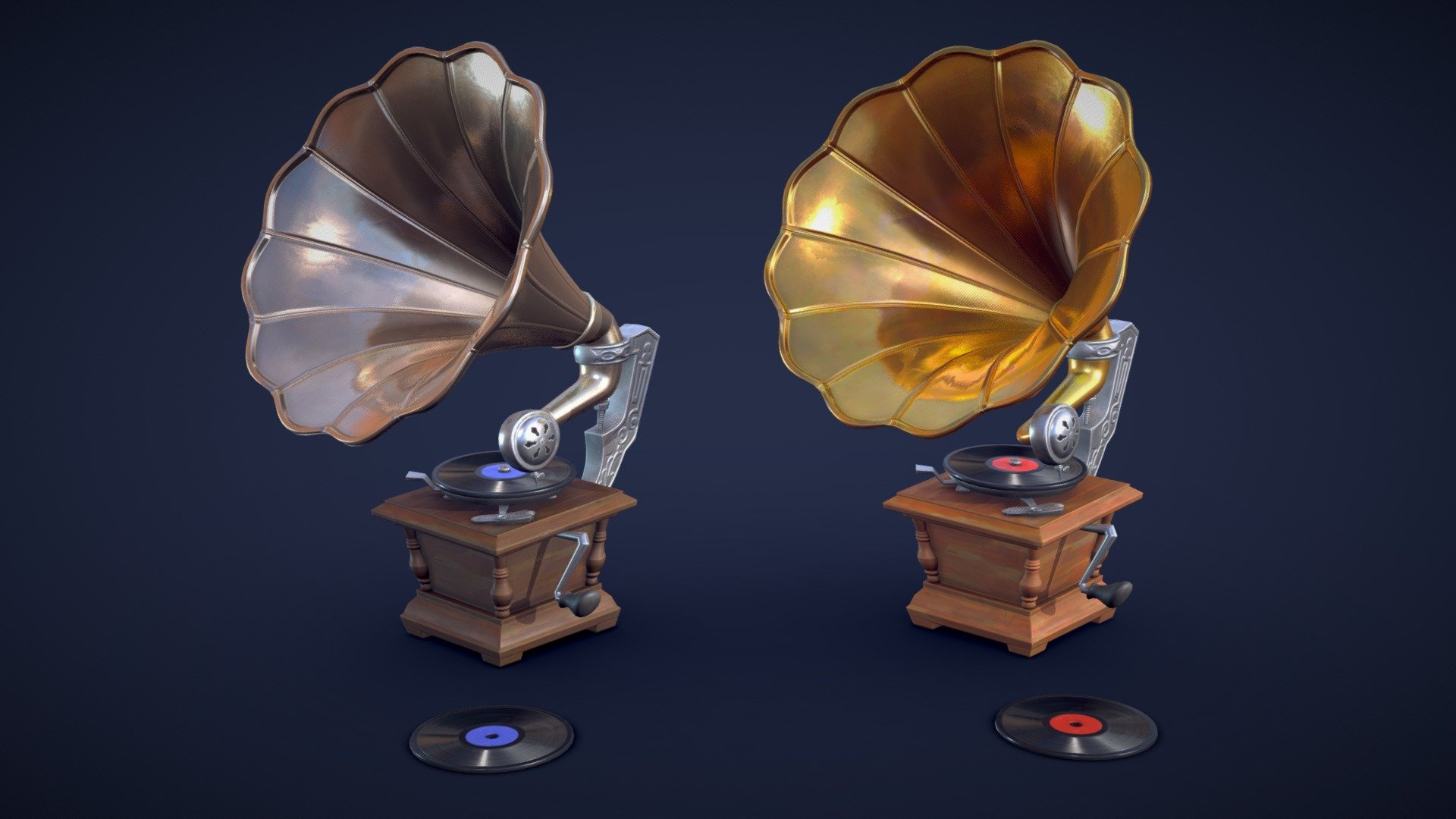 Stylized Gramophone 3d model