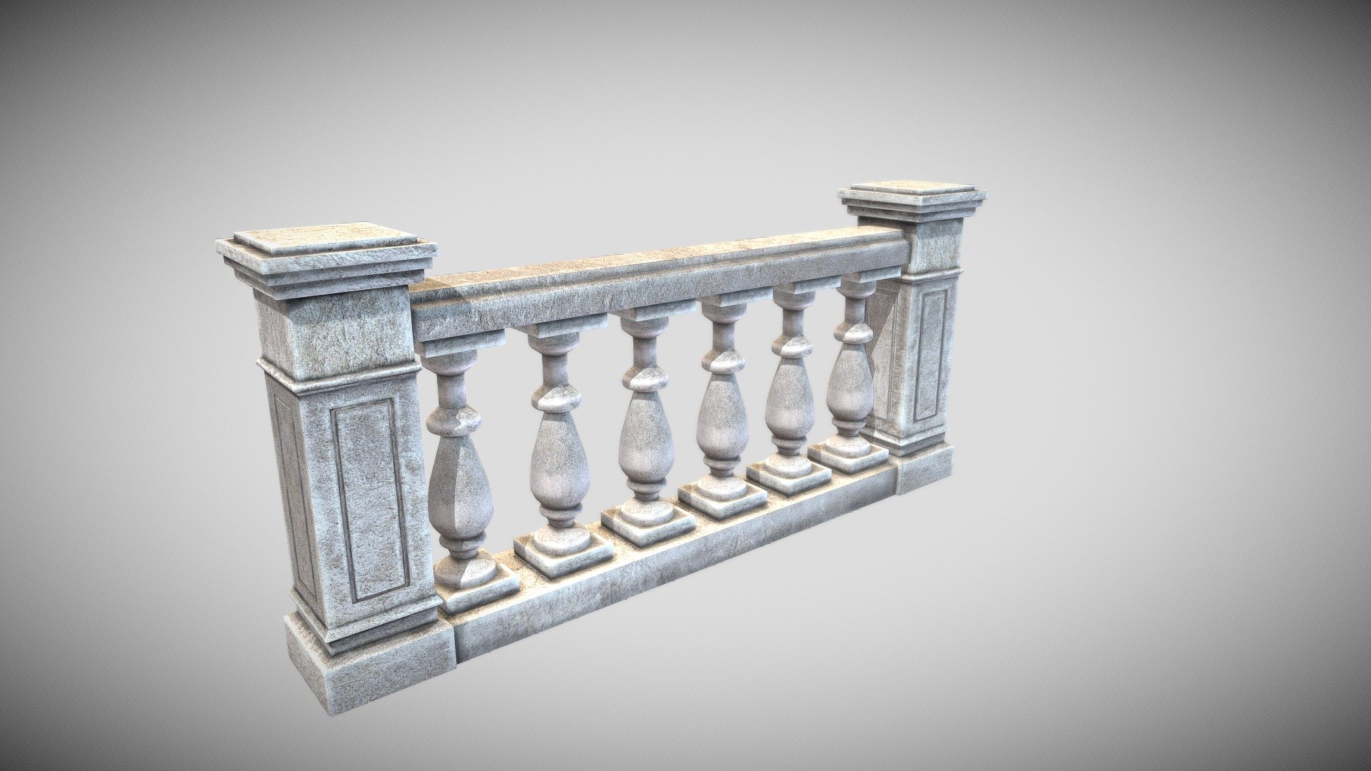 Balcony Balustrade 3d model