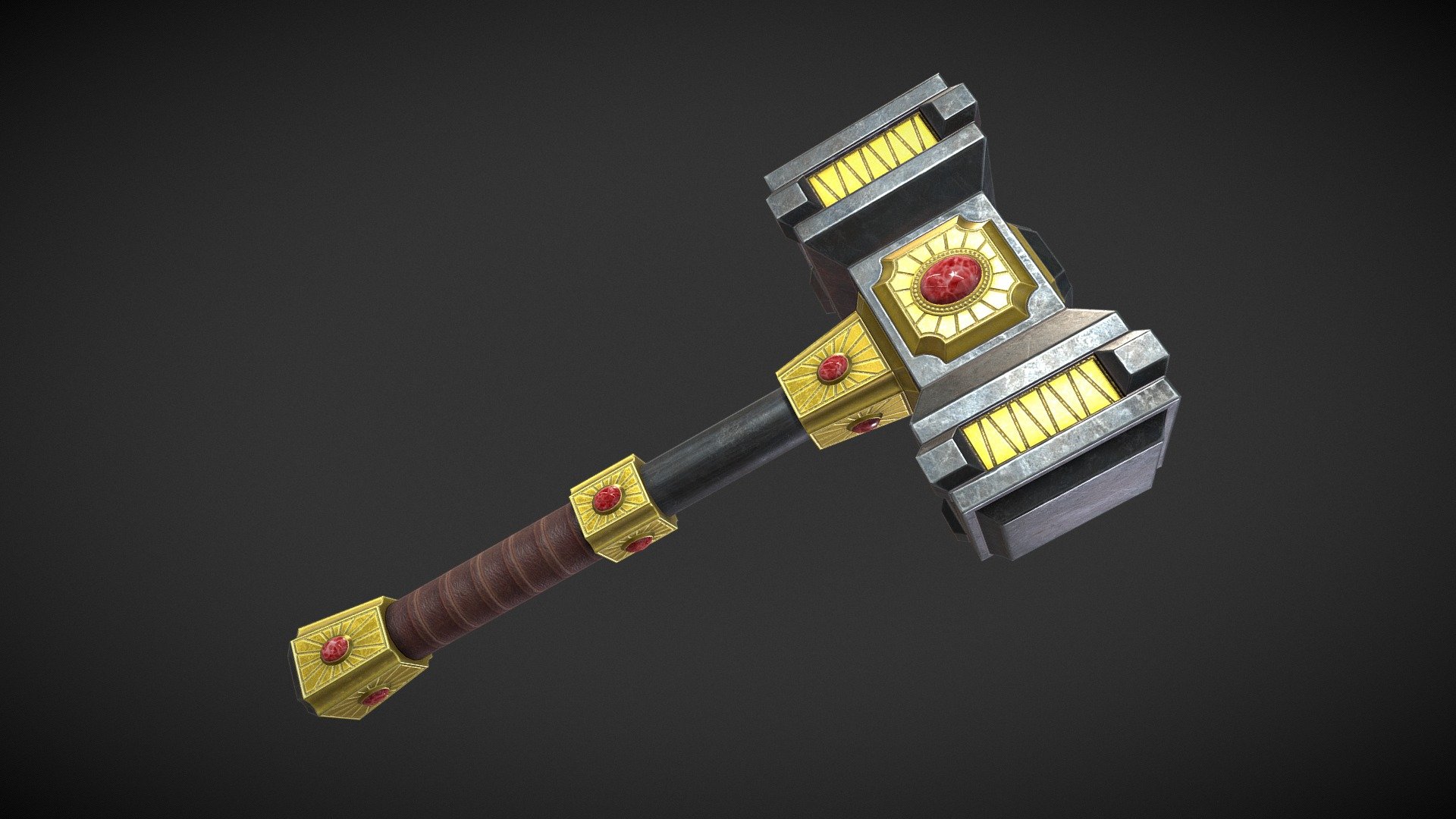 Fantasy Hammer 03 3d model