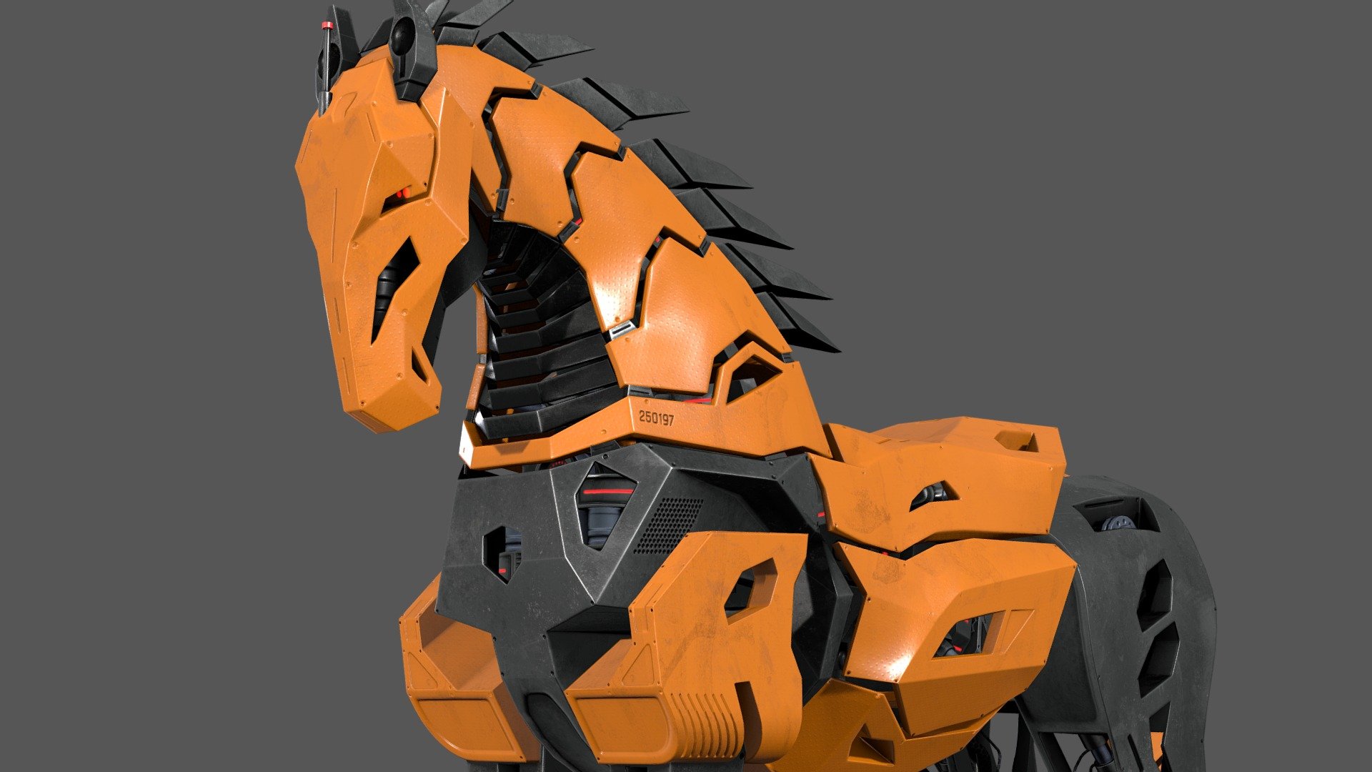 Sci-Fi mech horse 3d model