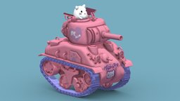 Cartoon kitten American Purrrman Tank