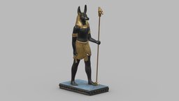 Egyptian Anubis Low Poly PBR