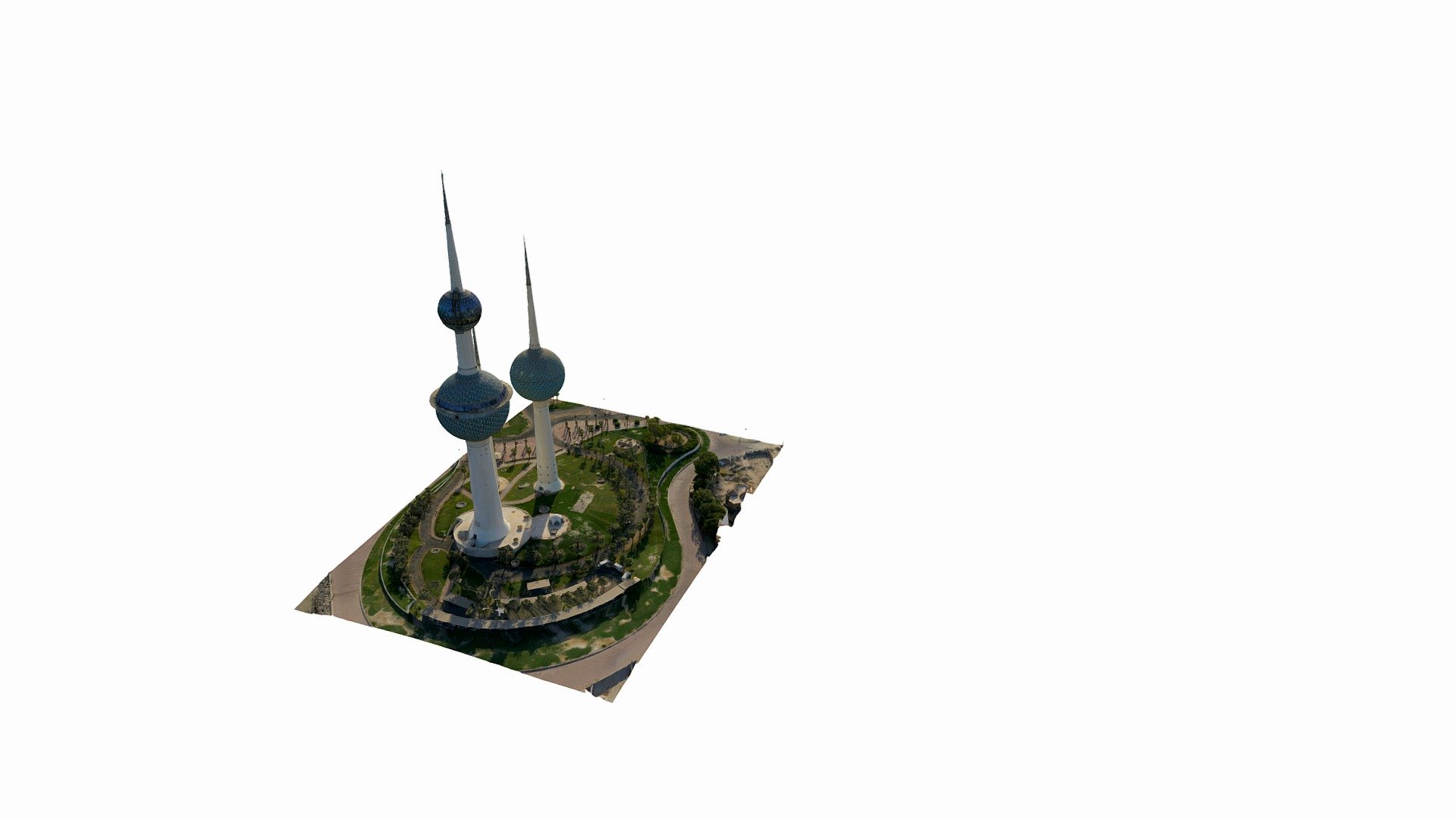 Kuwait Towers 3d model