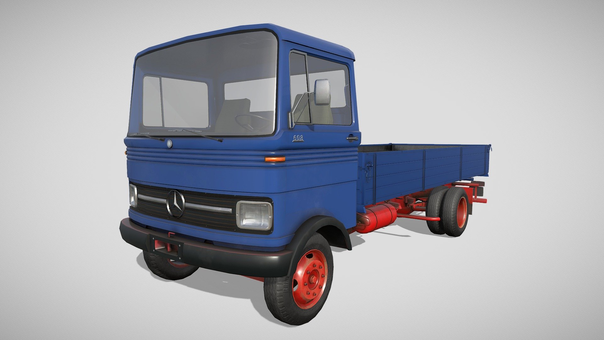 Dump Truck Mercedes Benz LP 608 3d model