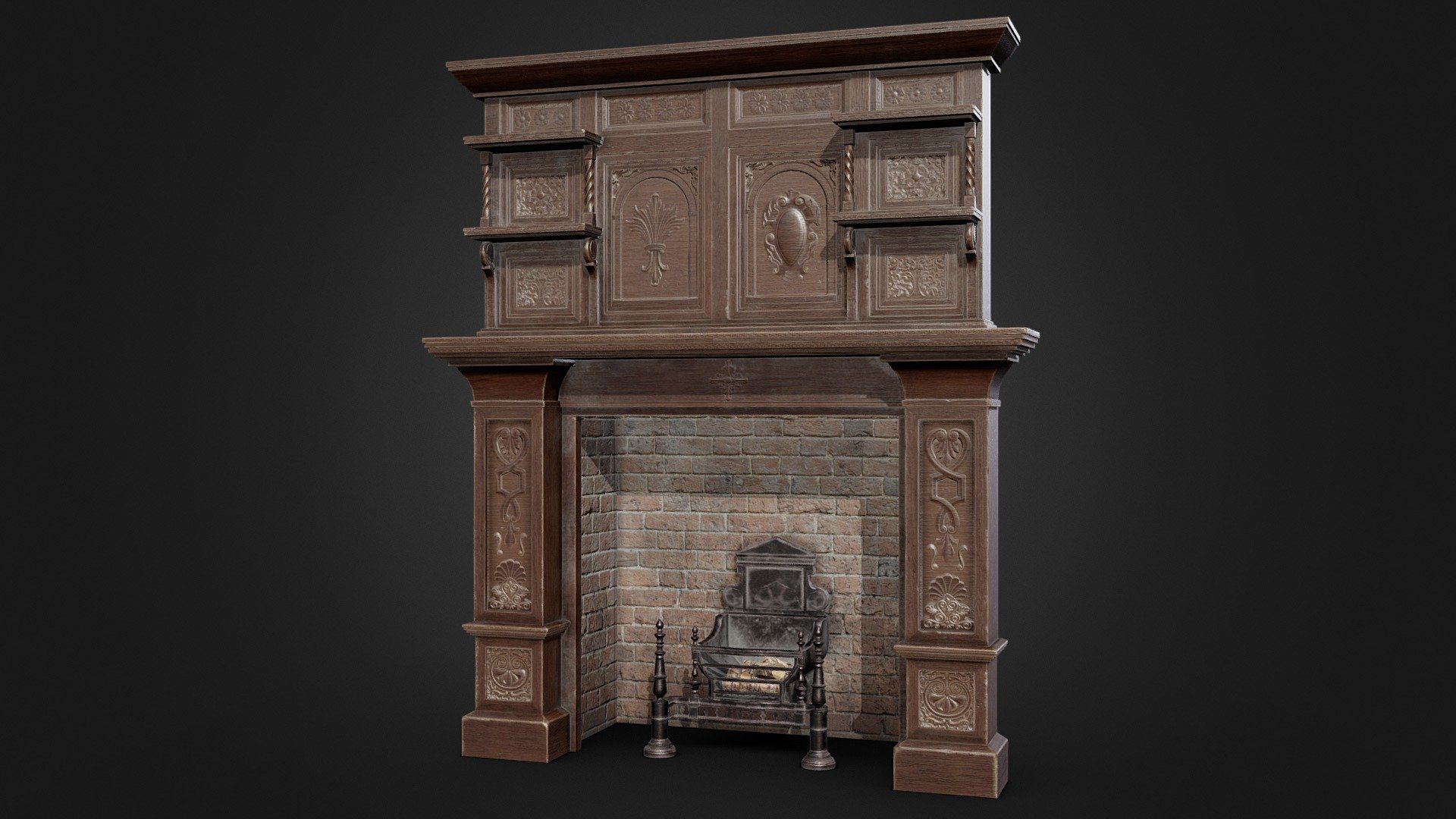 Victorian Fireplace 3d model