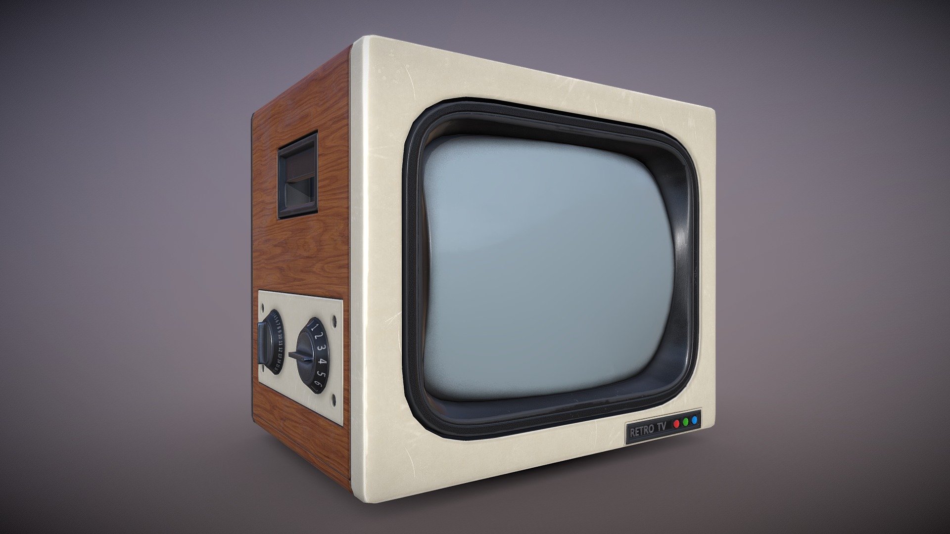 Retro TV 3d model