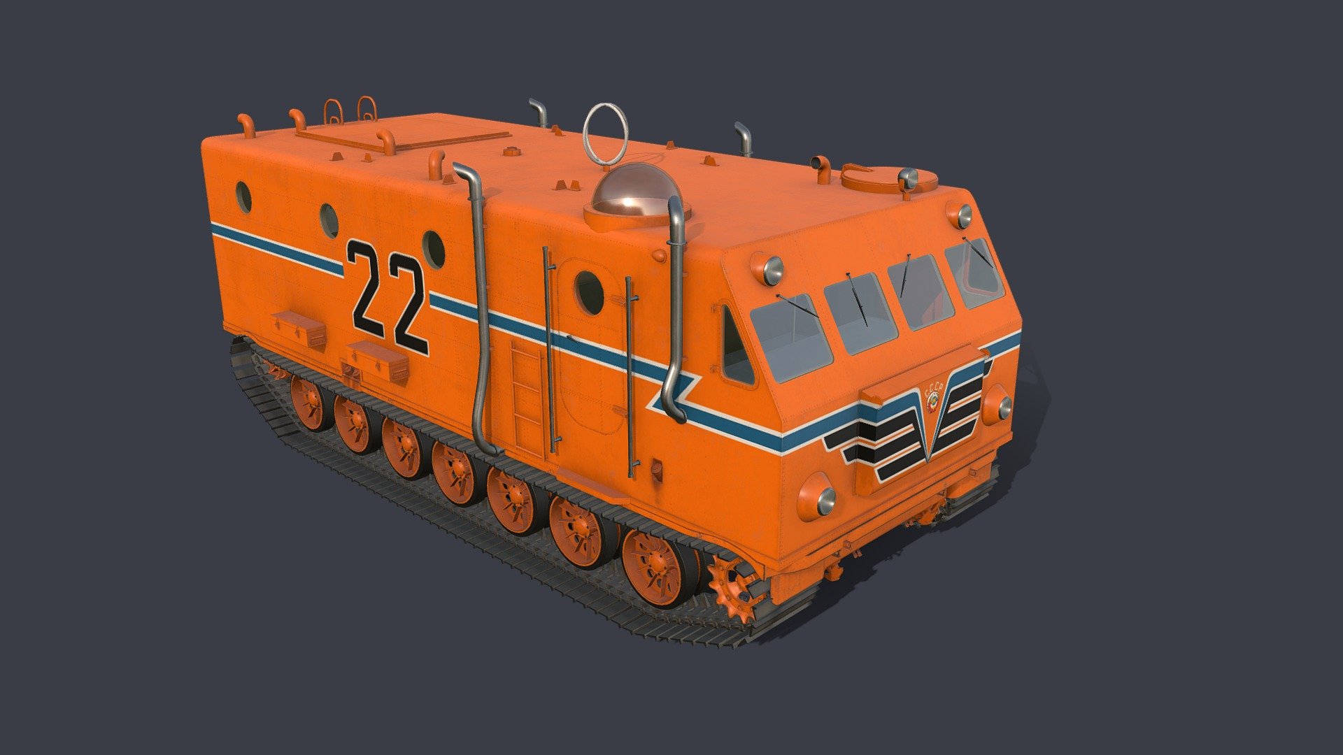 Kharkovchanka Soviet Antarctic Cruisers STT 3d model