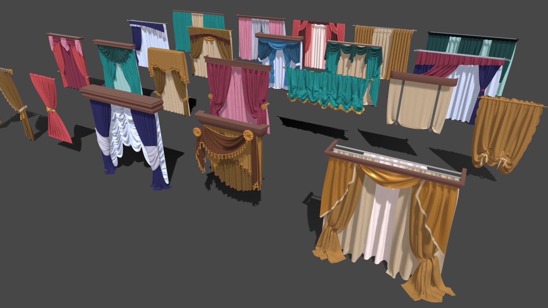 Curtains 3d model