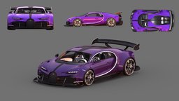 3d model supercar bugatti-chiron