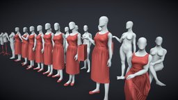 BlenderRig Female Mannequin Set for Sculpting