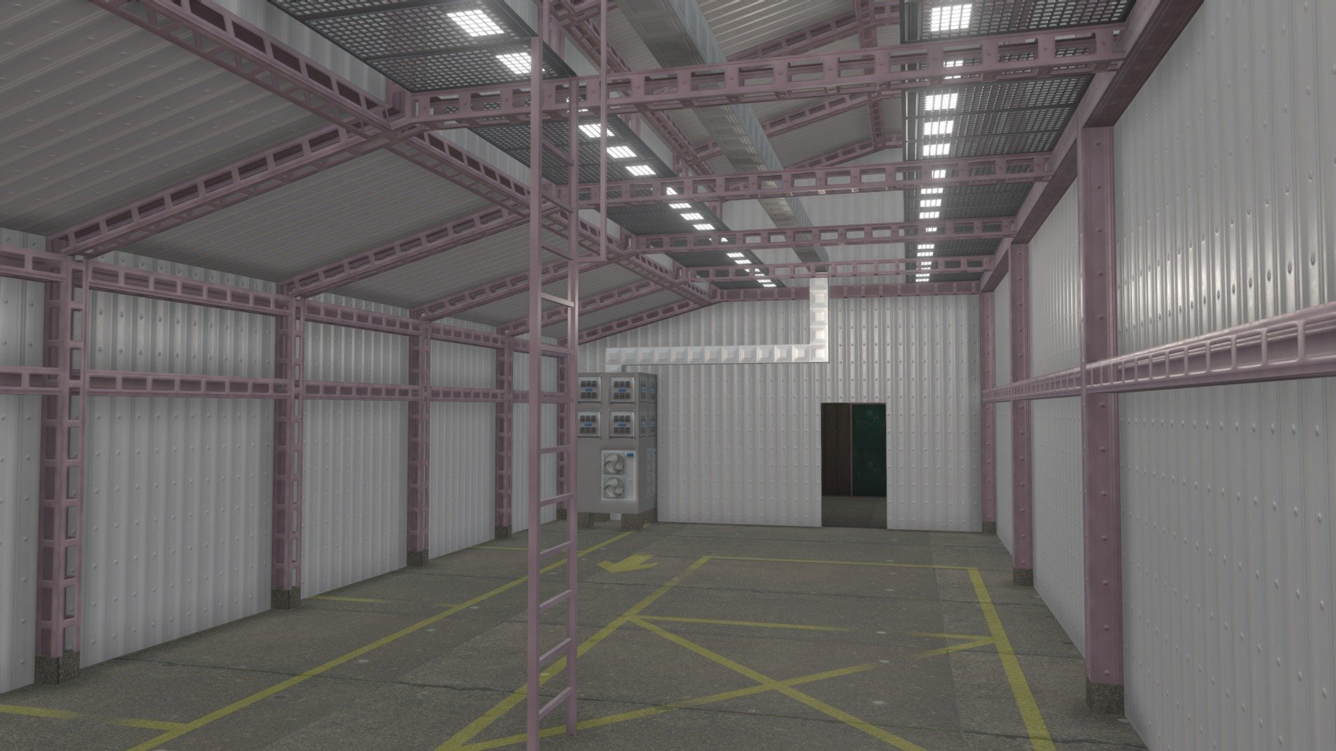 VR Abandoned Warehouse Building 3d model