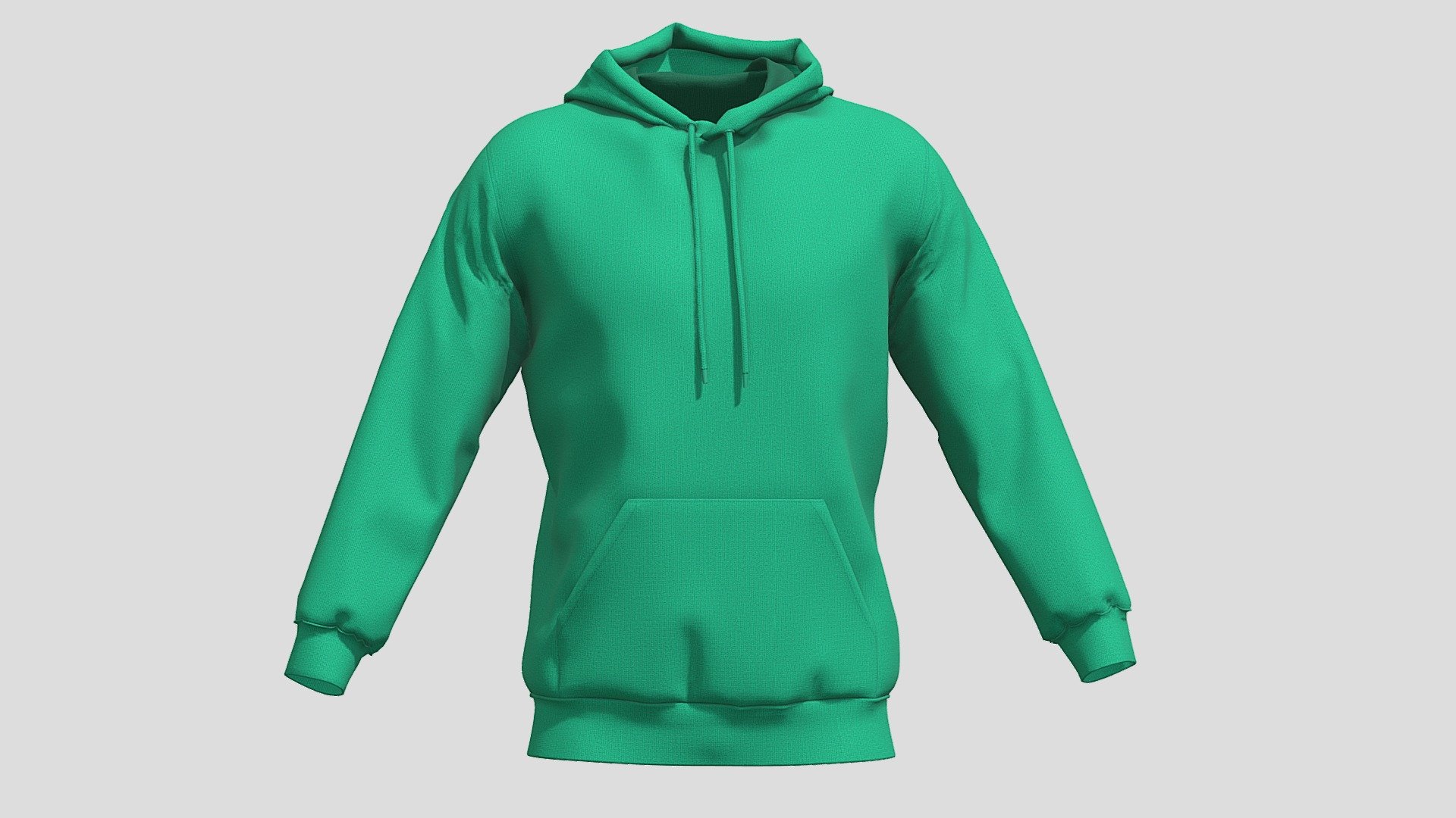 Hoodie Green PBR Realistic 3d model