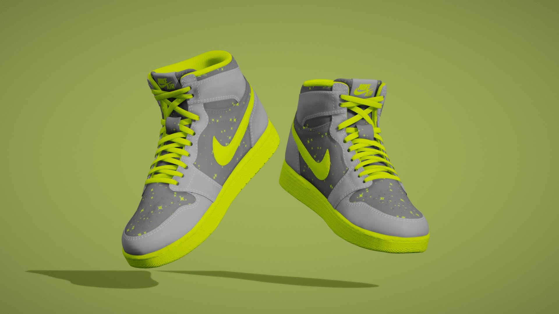 Air Jordan Nike shoes 3d model