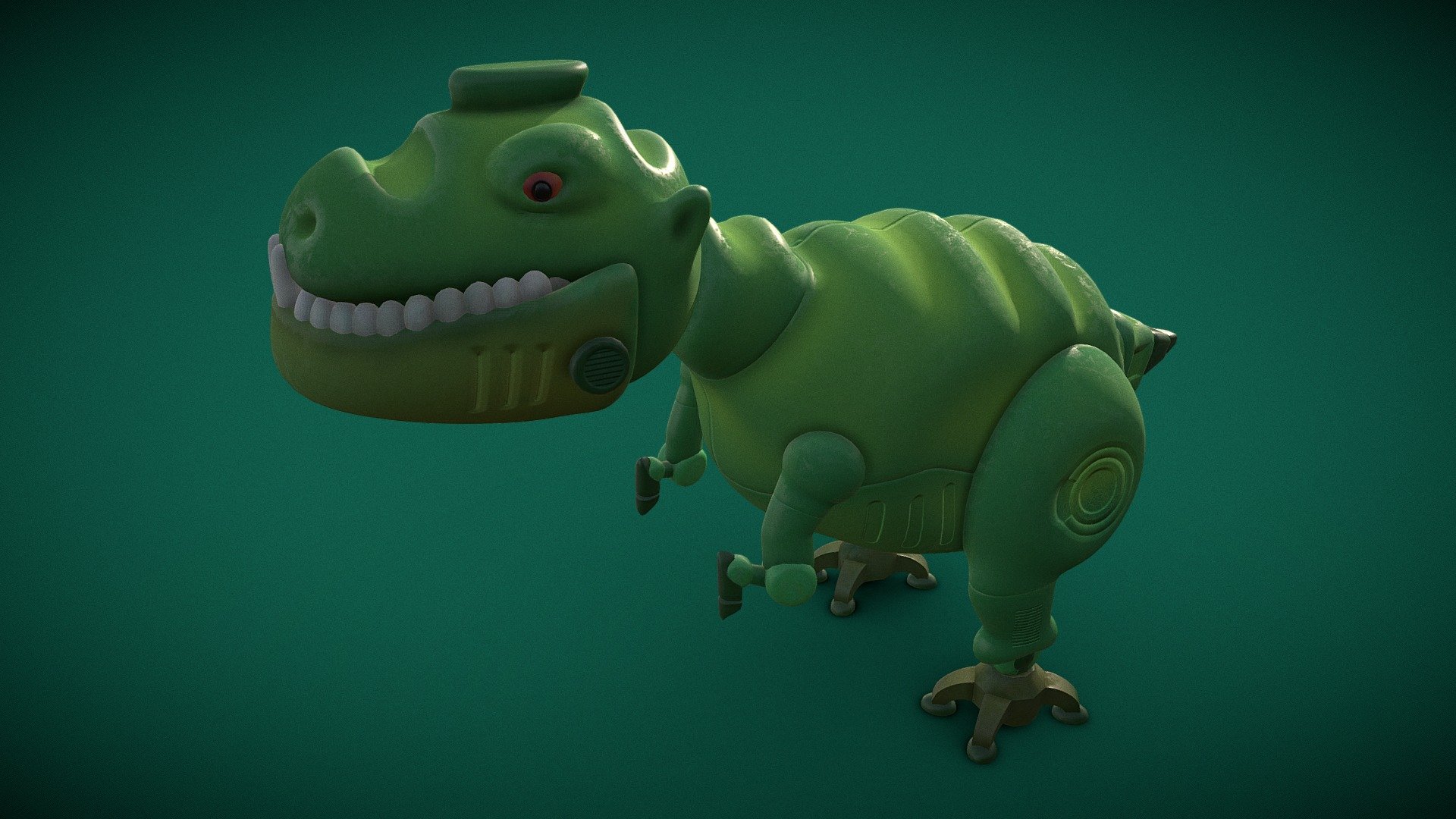 Robot dinosaur (Toy) 3d model