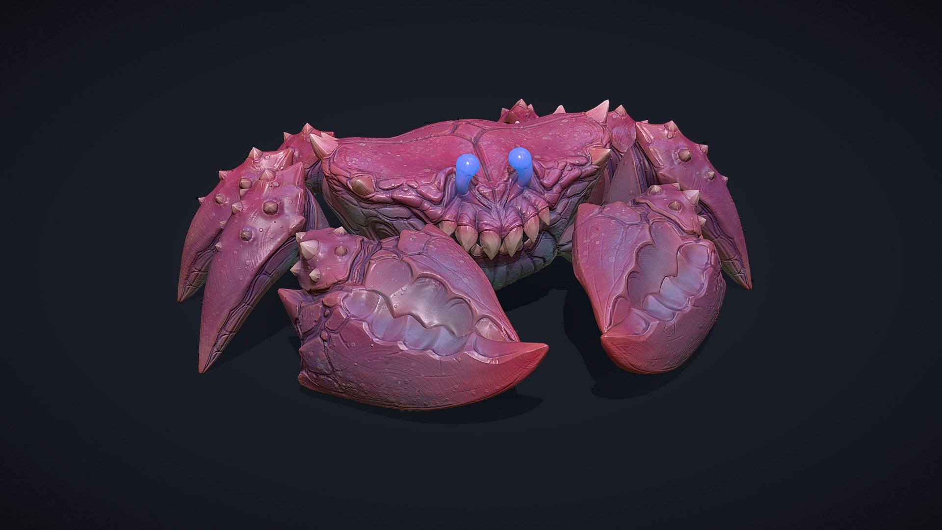 blue-eyed crab 3d model