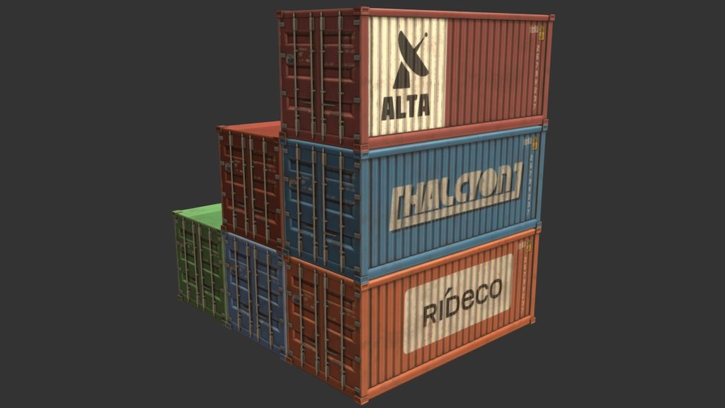 Shipping Containers for SL 3d model