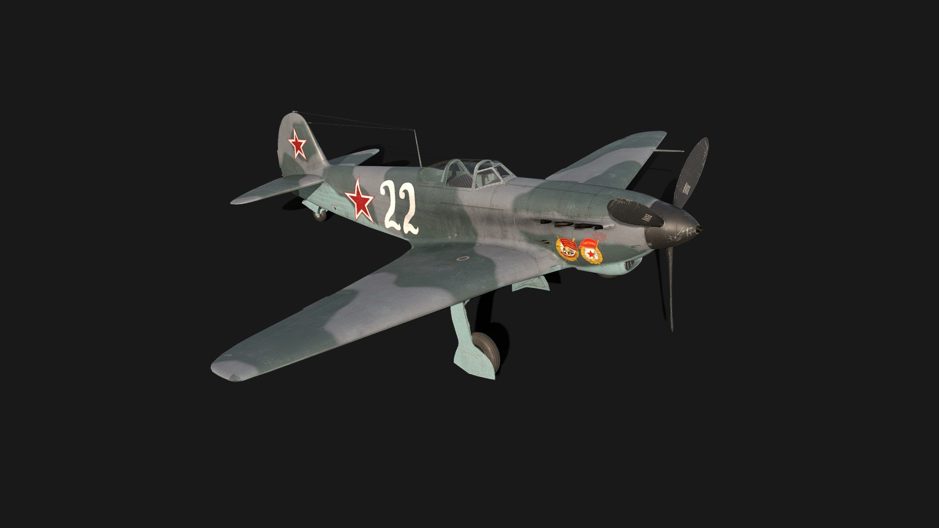 Yakovlev Yak-9 fighter 3d model