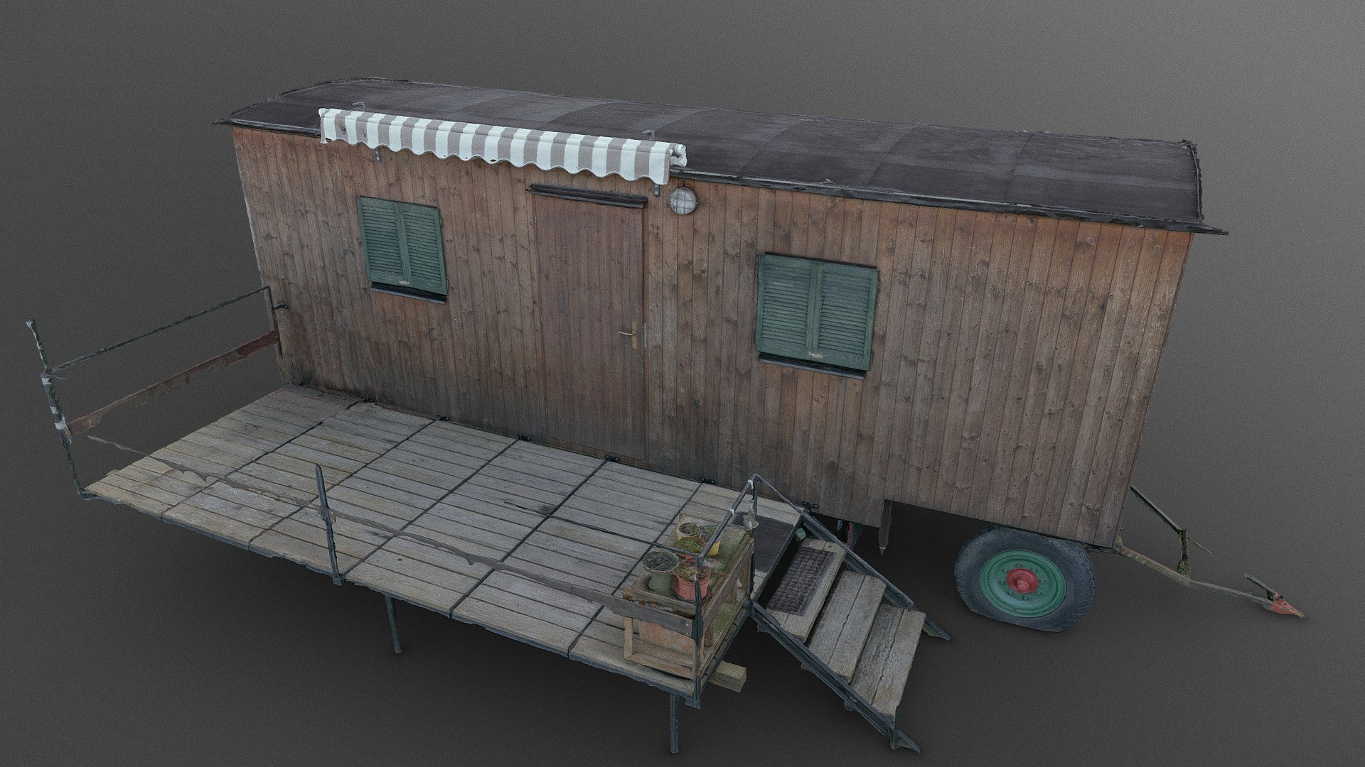 Old Caravan 3d model