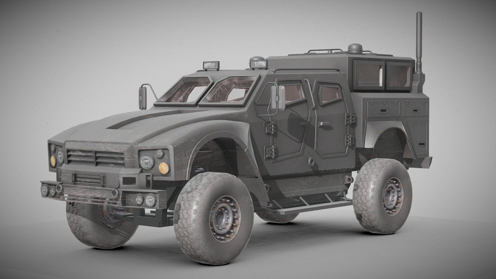 [Free] Armored Police Vehicle 3d model