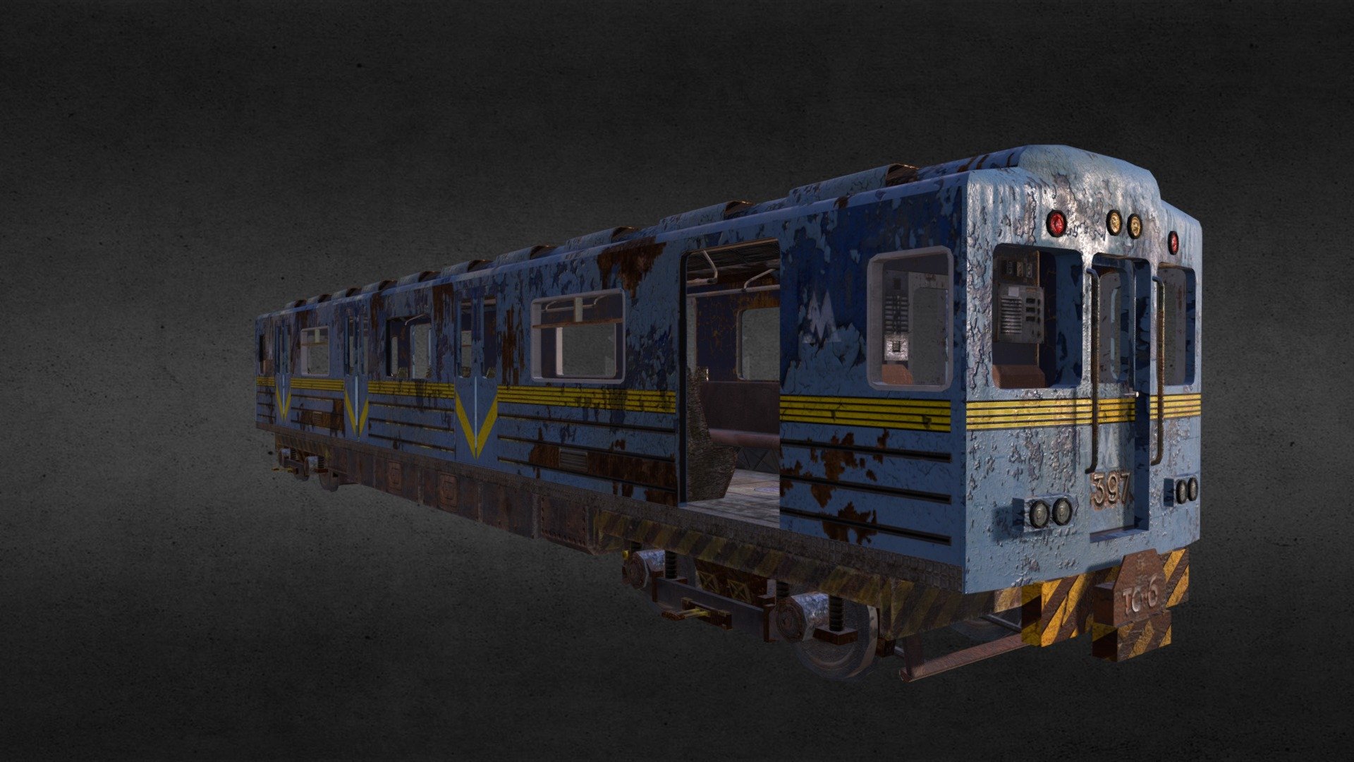 Kyiv city Train 3d model