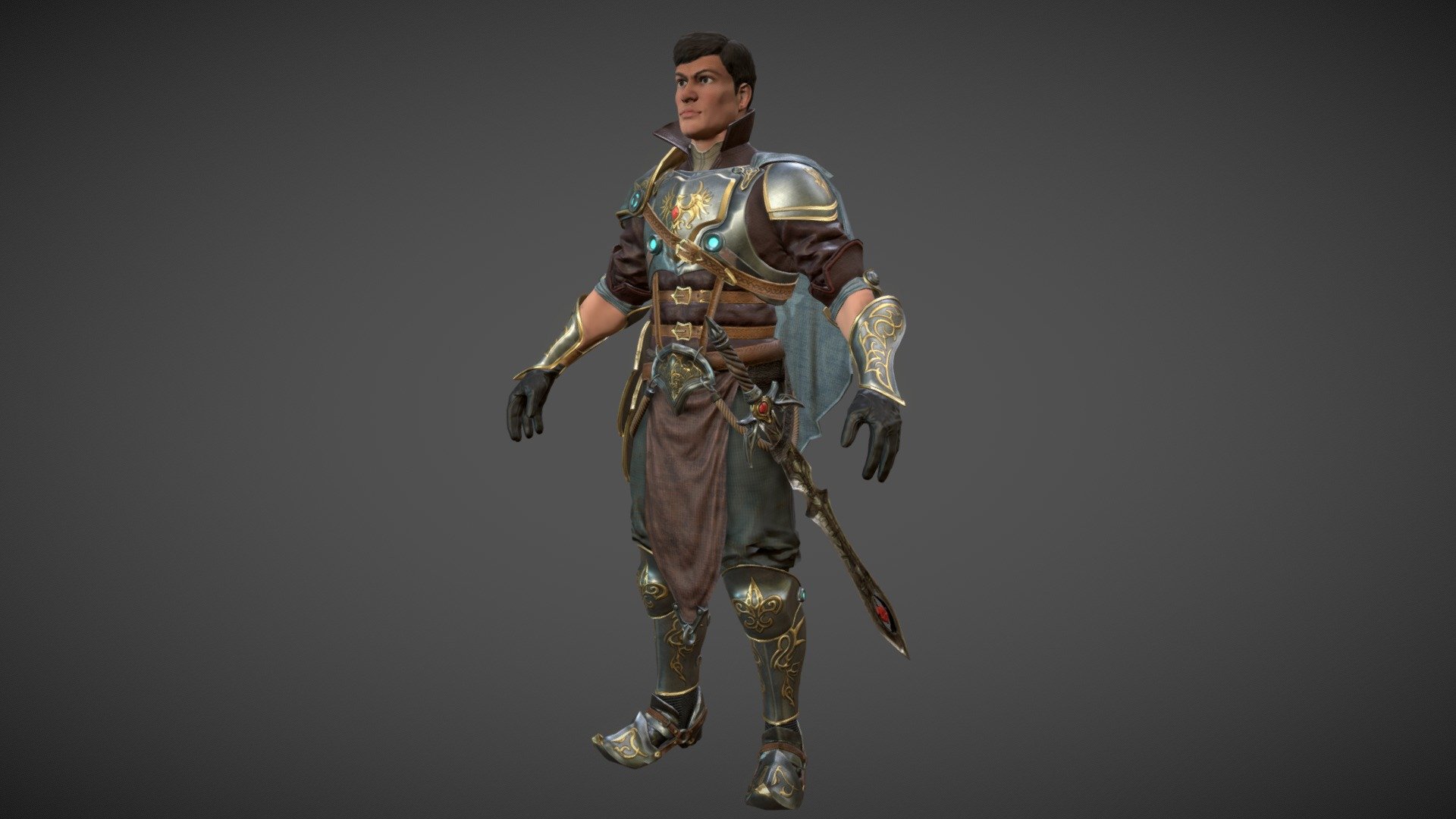 Fantasy Warrior 3d model