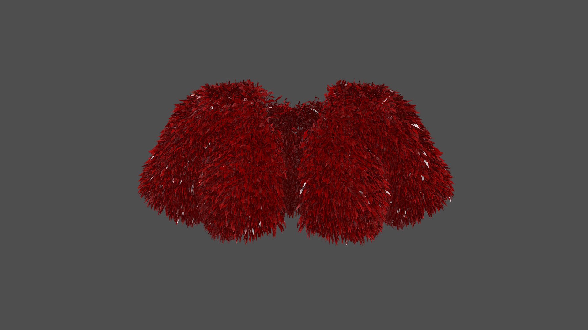 Female Fur Bolero Vest 3d model