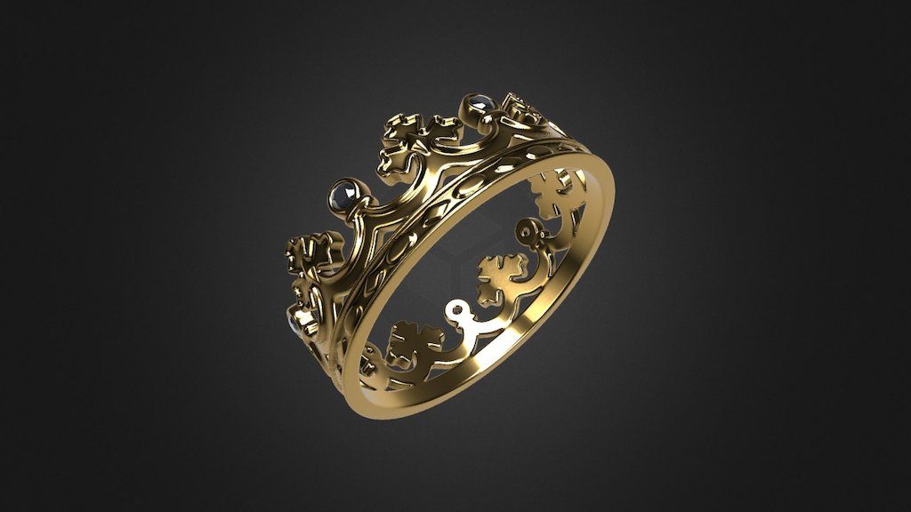 Crown ring 3d model