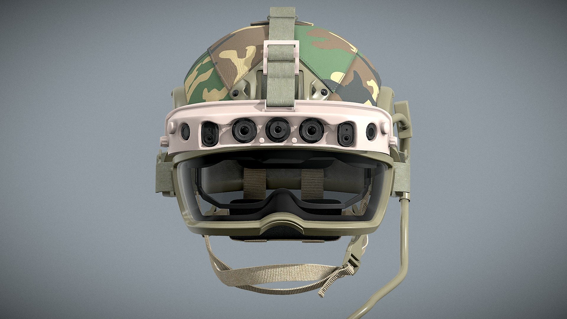 Military Helmet IVAS headset HoloLens Goggles 3d model