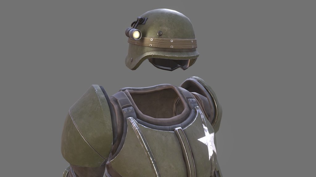 Army armor (F3 Combat armor) 3d model