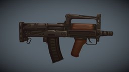 Stylized Low Poly Bullpup gun