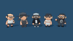 Lowpoly Toon Modular Characters Pack