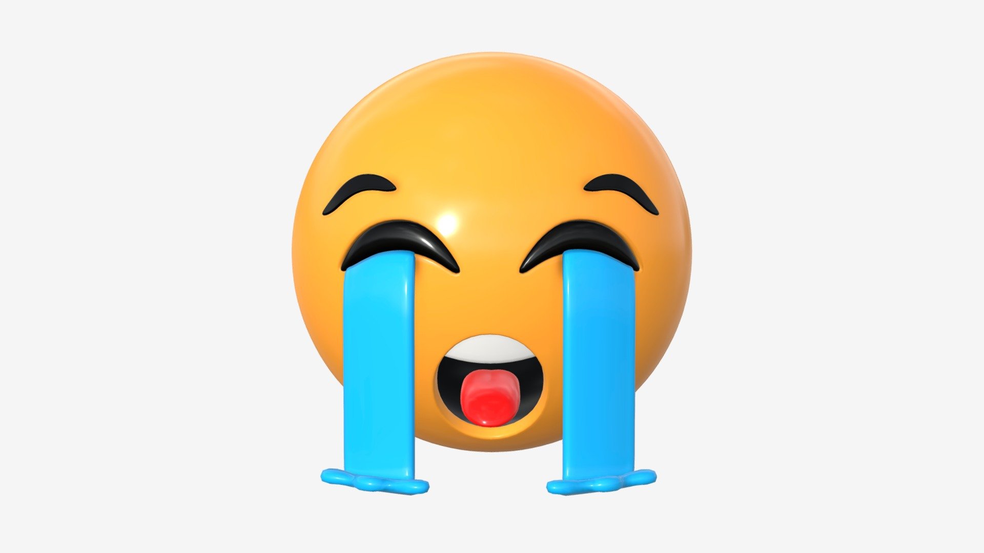 Emoji 042 Loudly crying with tears 3d model