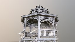 Old painted gazebo