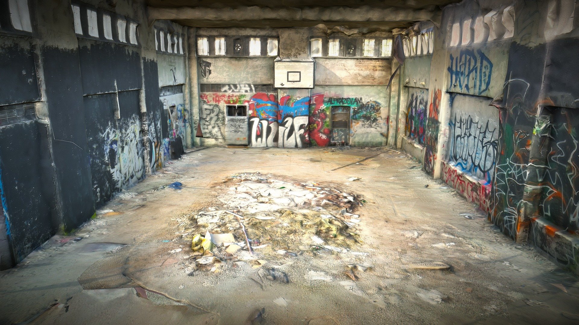 Abandonned Basketball Room 3d model