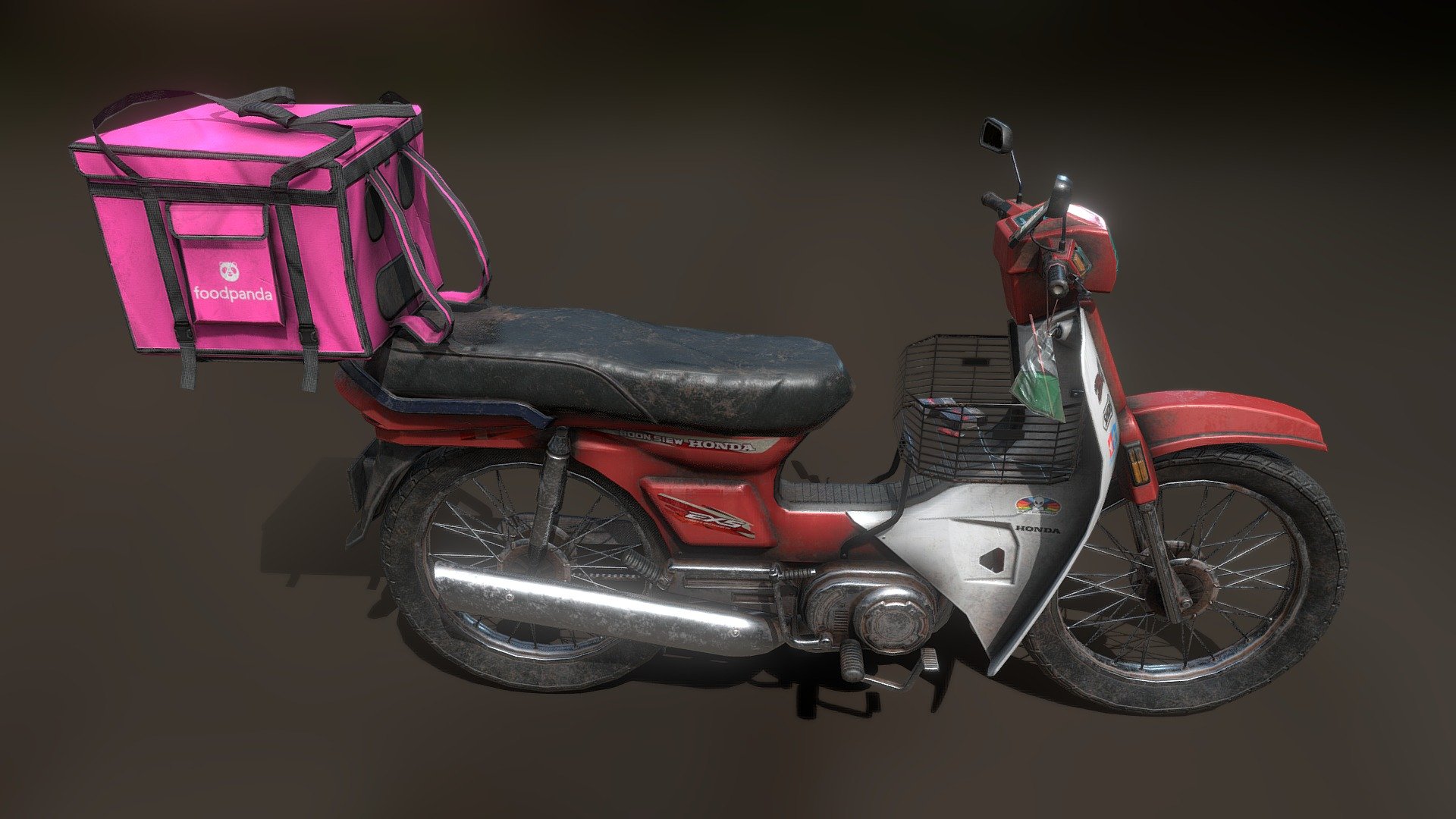 Food Delivery Bike 3d model