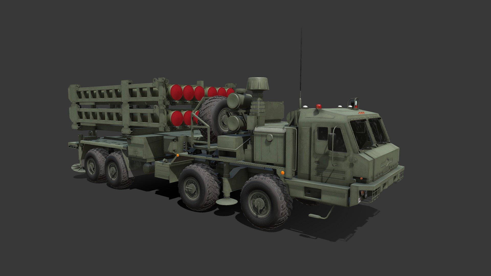 S-350 missile system 50P6E 3d model