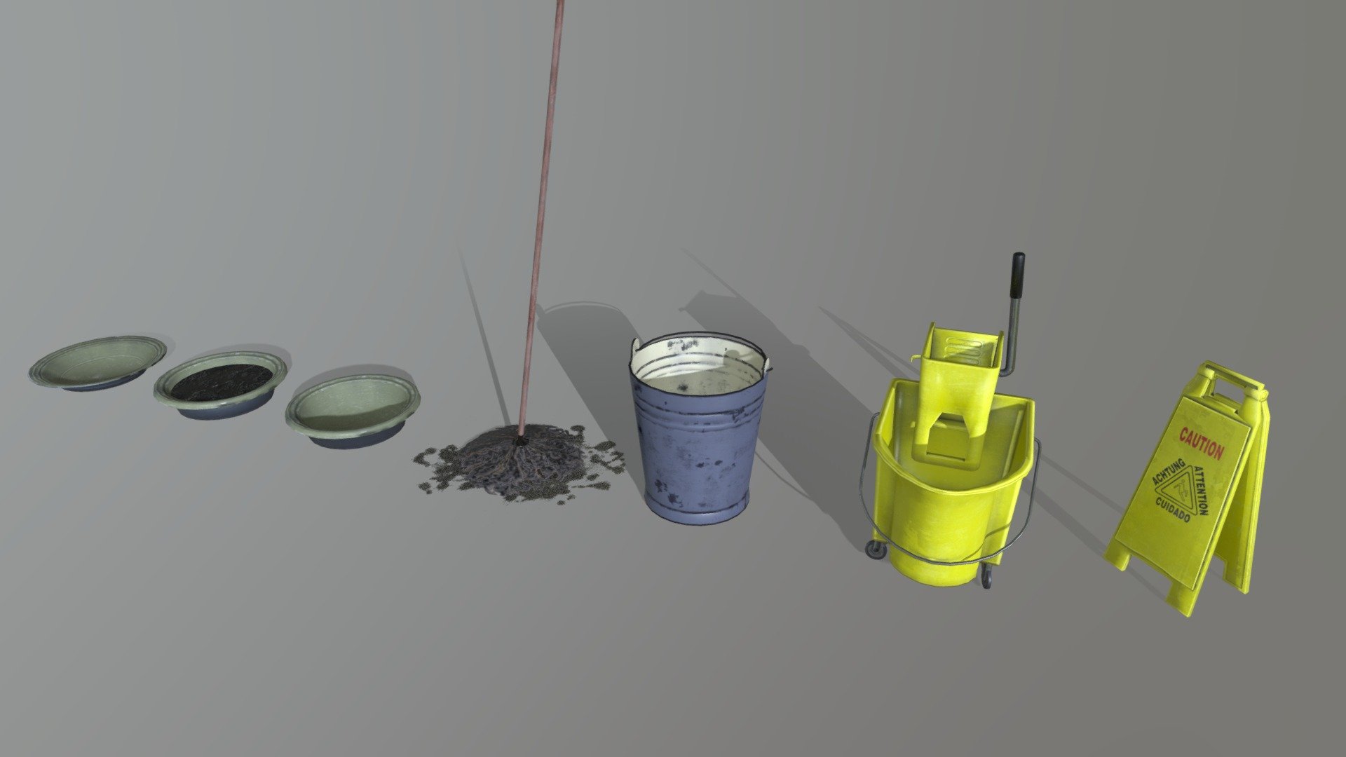 Cleaning supplies 3d model