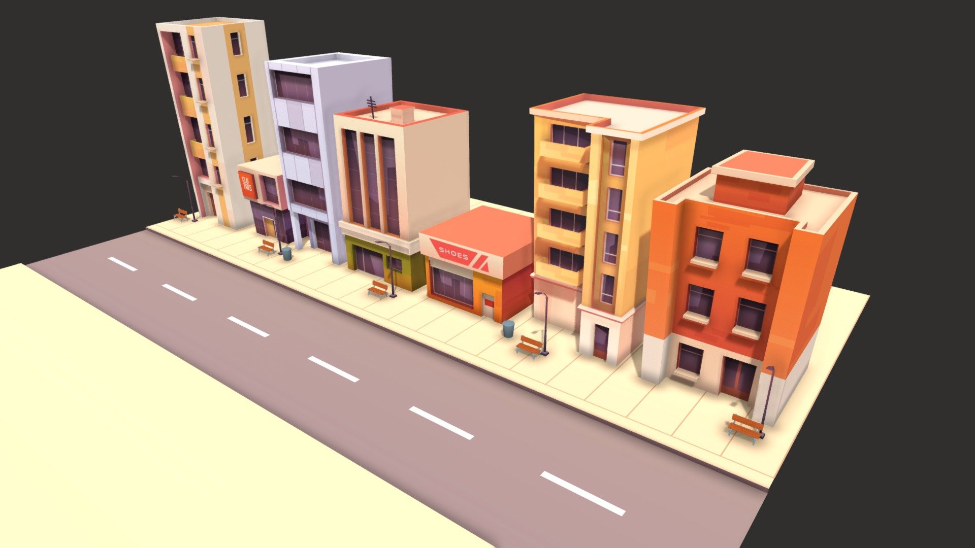 Buildings 3d model