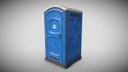 Public Portable Toilet PBR Game Ready