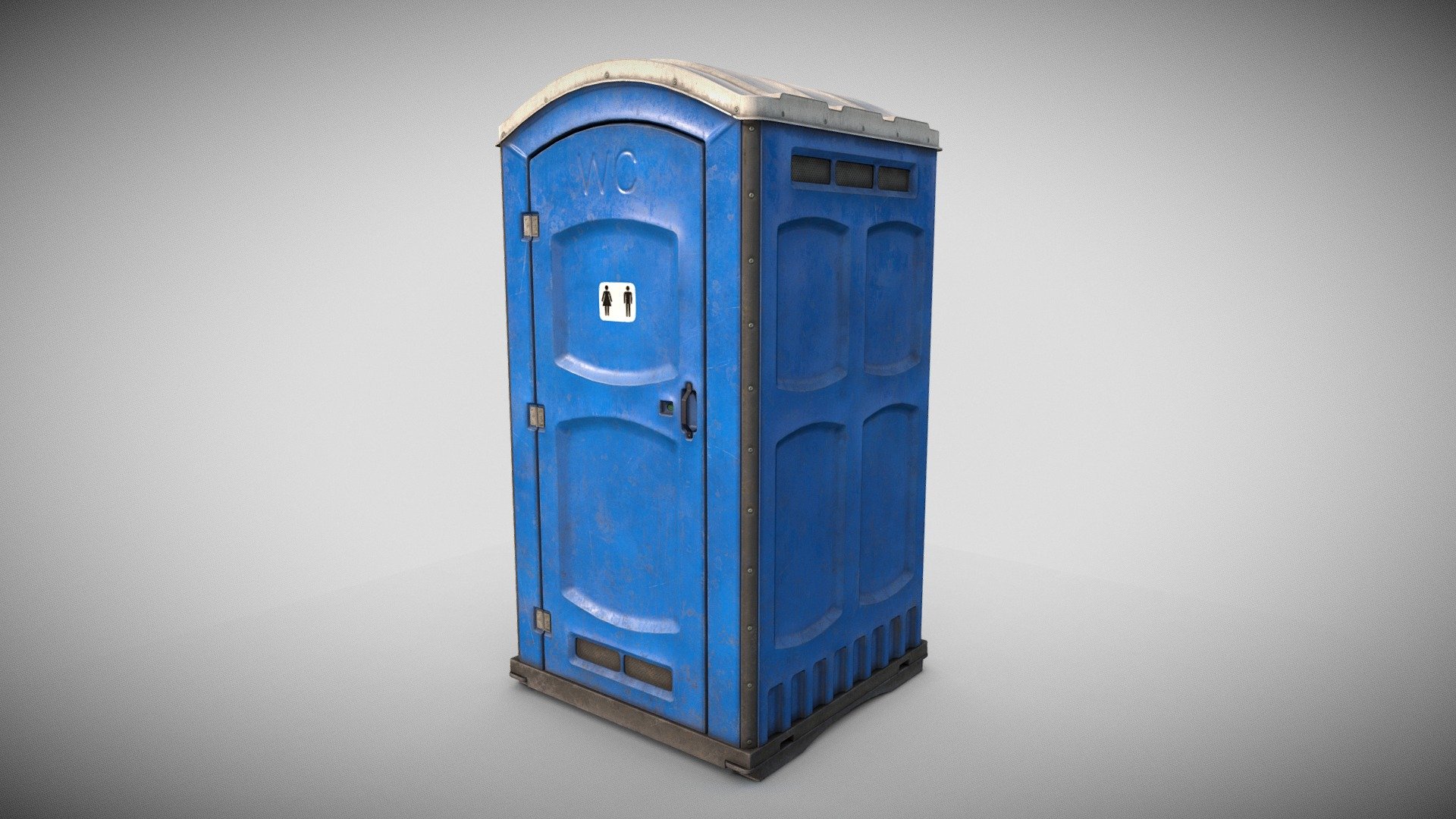 Public Portable Toilet PBR Game Ready 3d model