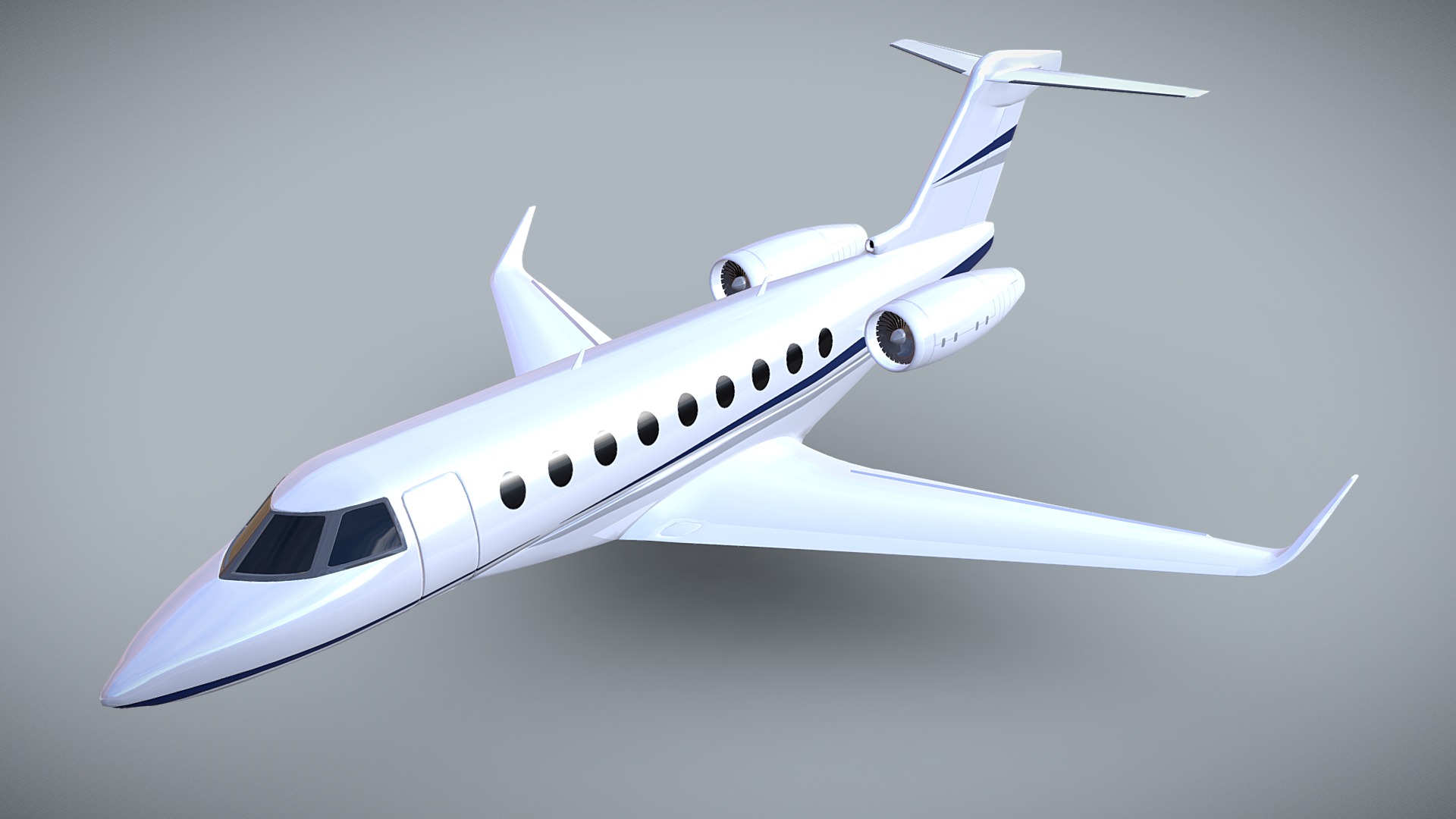 Gulfstream G280 private jet 3d model