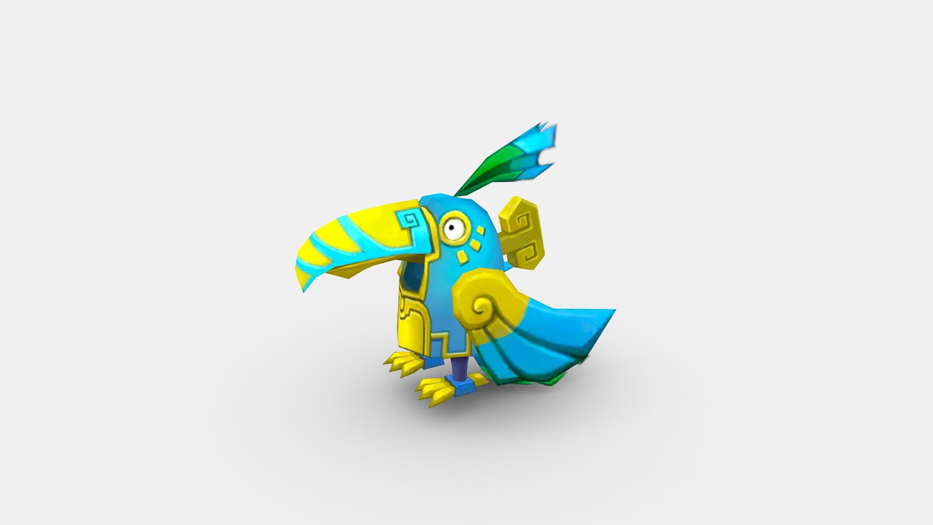 Cartoon organ bird 3d model